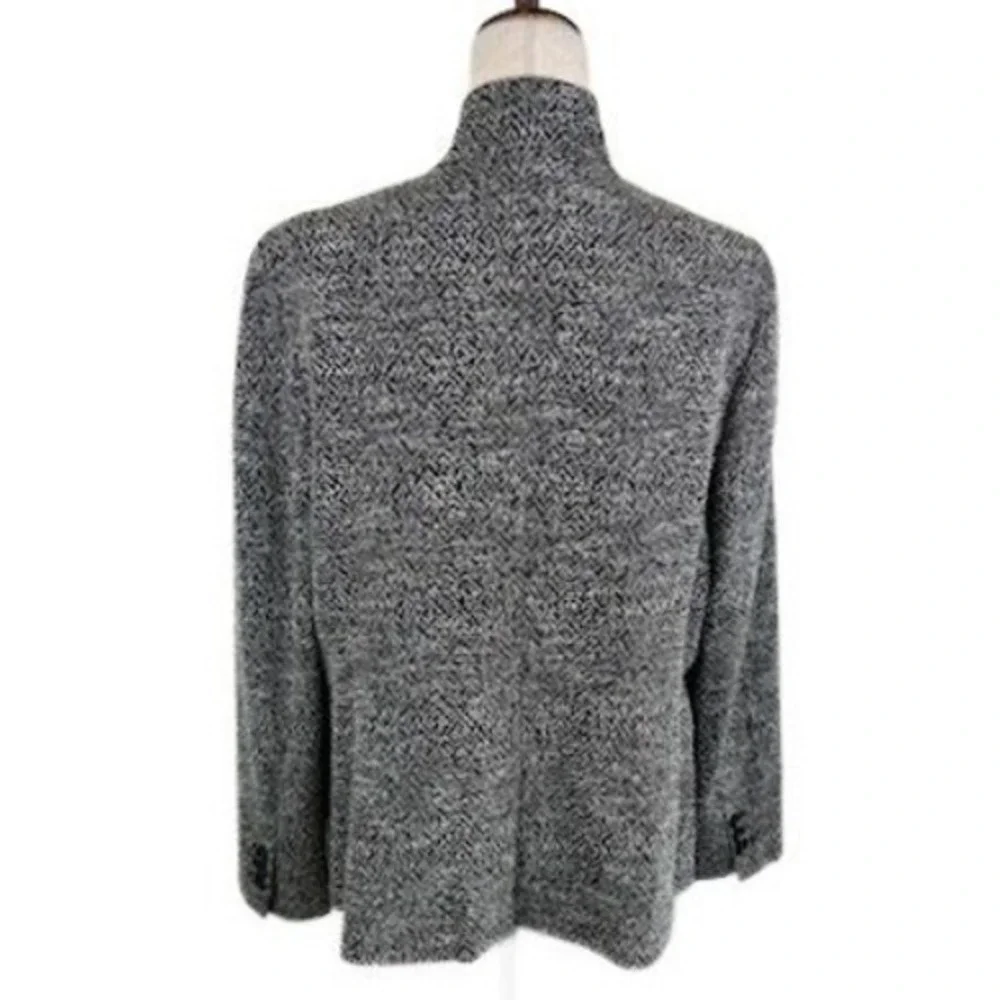 Talbots Women's Blazer Jacket XL Black Gray Tweed Career Work Business Size XL‎